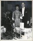 1961 Press Photo Oscar Olsen, dinner, wife, Noway - DFPC10085