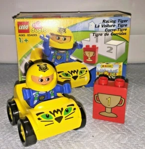 Lego DUPLO Vintage Racing Tiger #1404 Tiger Auto da corsa, pilota 3 pezzi. Ritirato 2001 - Foto 1 di 3