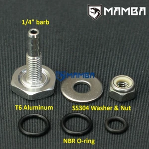 MAMBA 1/4" DIY Turbo silicon hose pipe boost vacuum nipple fitting adapter 6mm - Picture 1 of 12
