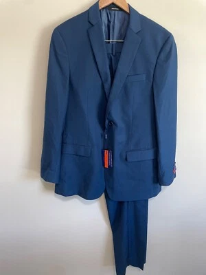 Traje de 2 piezas Giorgio Fiorelli para hombre azul marino REG FIT 42L chaqueta 42x36 pantalón Foto 1 de 4
