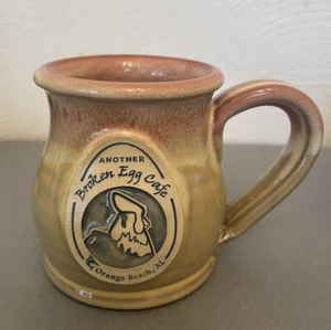 2017 Deneen Pottery Co ANOTHER BROKEN EGG CAFE Kaffeebecher gelber Henkel 12 Unzen - Bild 1 von 5