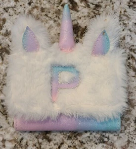 Justice Unicorn Initial P Monogram Glitter Wallet. - Picture 1 of 6