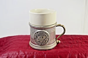 Vintage 1972 Wilton Repräsentantenhaus Zinn Tasse mit Keramikeinsatz - Bild 1 von 6