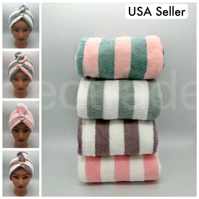 Super Absorbent Hair Drying Cap, Turban Twist Wrap Soft Towel - Image 1 of 4