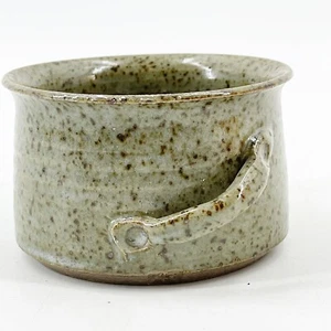 Vintage Stoneware Studio Pottery Cup Dish Earthtone Speckled Glaze Signed AR - Picture 1 of 6
