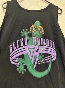 Vintage Gecko Hawaii Tank Top Black Beach Lizard Sz XL - Picture 1 of 6