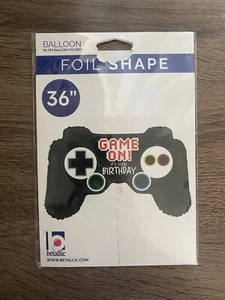 XL 36" Game On! It's Your Birthday Video Gaming Controller Mylar Foil Balloon - Picture 1 of 2