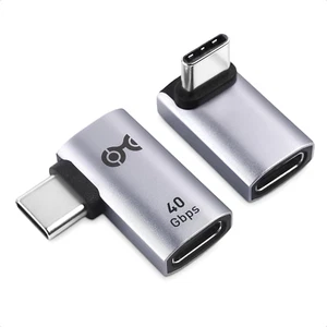 Cable Matters Combo-Pack 40Gbps Right Angle USB C Adapter Kit with 240W PD (9... - Picture 1 of 12