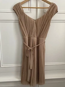 H&M Women Pleated tie-belt Dress Size 10 - Picture 1 of 4