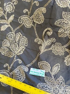 Designer High Quality 100% Silk Shantung fabrics Embroidered!!! - Picture 1 of 4