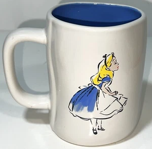Rae Dunn Disney Alice in Wonderland Artisan Double Sided Coffee Mug Cup Ceramic - Picture 1 of 7