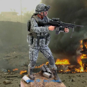 120mm Unpainted Soldier Resin Figure 1/16 US Force Warrior Unassembled Statue - Picture 1 of 2