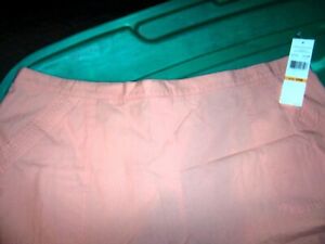 NWT ALFRED DUNNER Cantaloupe Orange Cotton Shorts - SIZE 24W