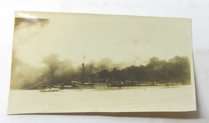 WWI U.S.S. Percival Experimental Destroyer Photograph Laying Smoke Screen c1921 - Picture 1 of 3