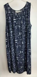 DAVID DART Designer Collection Long Sleeveless Sun DRESS Beach Theme Dark Navy - Bild 1 von 3