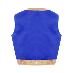 Kids Christmas Vest Sleeveless Santa Elf Waistcoat Faux Fur Hem Jacket Coat - Picture 1 of 63