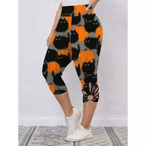 Leggings Capris casual da donna Halloween taglie forti - Foto 1 di 5