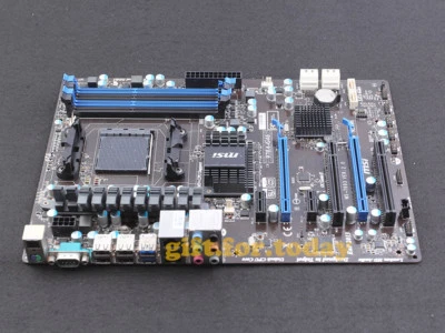 MSI 970A-G46 Socket AM3/AM3+ AMD 970 SATA USB 3.0 Motherboard DDR3 With I/O - Image 1 of 4