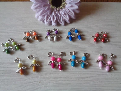 18 Mini  Schutz-Engelanhänger/Charm bunt - Bild 1 von 3