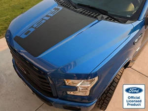 2019 Ford F-150 Hood Stripe Decal W/ Angled F150 Logo Vinyl Decal Graphics F150 - Bild 1 von 4