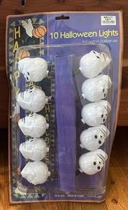 Vintage NIP Big Lots Plastic Halloween Skull ๐ String Lights (2 Available) ๐๐ - Picture 1 of 5