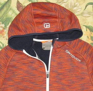 ORTOVOX Orange Hooded Wool Blend Jacket Large - Picture 1 of 4