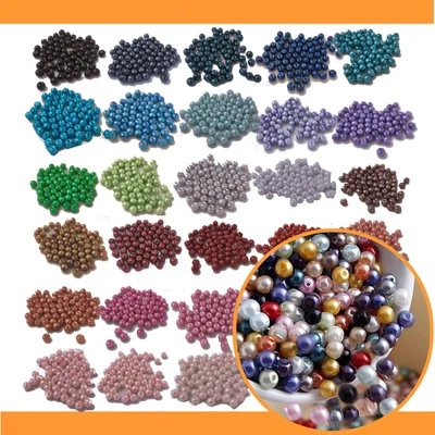 Glasperlen rund zum Basteln Bastelperlen Glasschliff Perlen Glas Facettiert - Bild 1 von 4