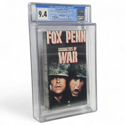 Casualties of War (1990) VHS SEALED w/Tristar WM - CGC GRADED 9.4 CERTIFIED - Image 1 of 4