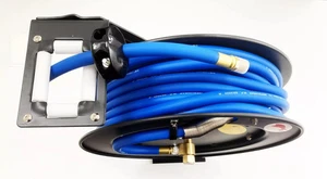 Luftschlauchtrommel 1/2" x 50 Fuß - Schwerlast, 300 PSI automatische Aufwicklung, Stahl, Wandhalterung - Bild 1 von 6