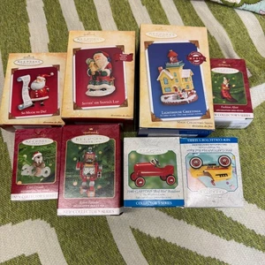 Vintage Lot Hallmark Keepsake Christmas Ornaments Santa Roadster Lighthouse - Picture 1 of 5