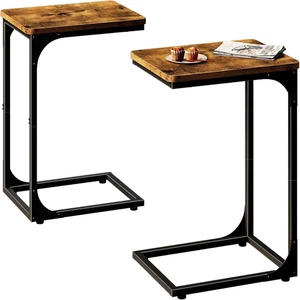 C Tisch Beistelltisch 2er Set Wohnzimmer Garnituren C Form Couch Tablett Beistelltische Bauernhof - Bild 1 von 9
