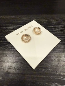 NEW Tory Burch Rope Pearl Stud Earrings - Picture 1 of 2