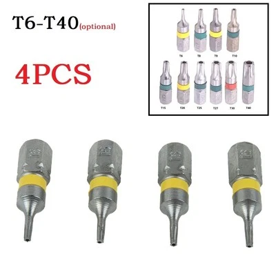 Hand Tools Screwdriver Bit 1/4inch 25mm Screw Driver Bit-T40 Hex Head - Image 1 of 4
