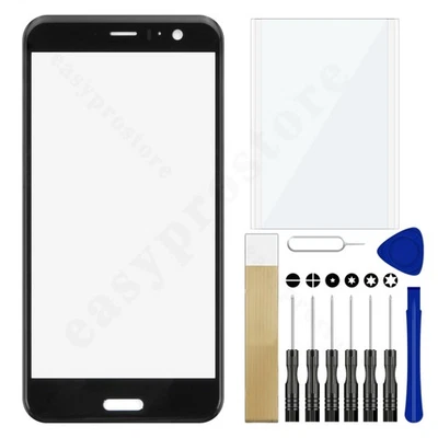 Pantalla exterior de lente de vidrio frontal de repuesto para HTC U11 2PZC500 2PZC5 + herramienta Foto 1 de 4