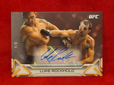 LUKE ROCKHOLD 2016 Topps UFC Knockout Red Ruby Autograph # 8/8 - Image 1 of 4