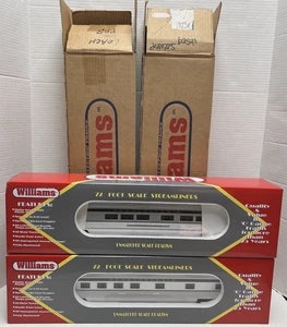 WILLIAMS CALIBRE O 72' 2 CARROS PRR Broadway Limited aerodinámico autocar/vista -nuevo - Imagen 1 de 3