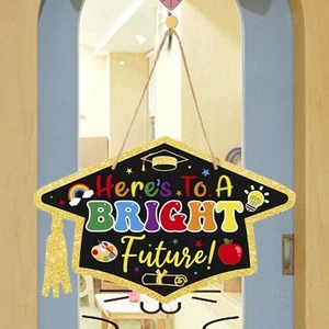 Kindergarten Congrats Grad Sign Graduation Party Decoration for Window Porch - Picture 1 of 5