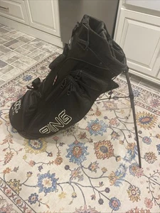 PING HOOFER VANTAGE STAND BAG 5 WAY DIVIDERS GOLF CARRY BAG, BLACK Linville G/C - Picture 1 of 24