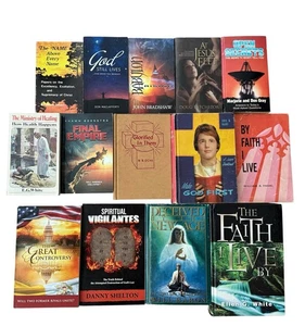 Lot of 14 Assorted Christian Books Inspirational Reading Instant Library - Picture 1 of 6