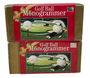 GOLF BALL Monogrammer Kit K-Mart Vintage Chrome-Plated 3 Initial NOS - Picture 1 of 5