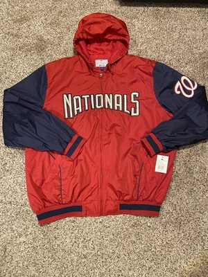 Chaqueta cortavientos Y2K MLBs Washington Nationals nueva con etiquetas - Béisbol x Deportes x Retro Foto 1 de 4