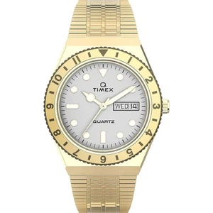 Timex Q 36mm Gold-Tone Steel MOP White Dial Quartz Women's Watch TW2U95800 - Picture 1 of 2
