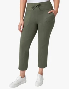 Mondetta Women's High-Rise Capri with Drawcord Pants, Tea Leaf, Size XXL - Picture 1 of 7