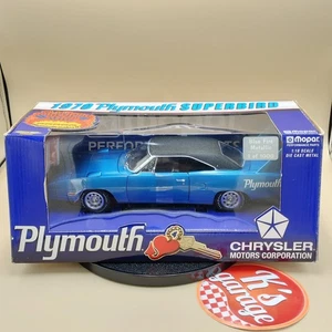 ERTL 1/18 Plymouth 1970 Superbird Chrysler Blue Fire Metallic 29340PA Diecast - Picture 1 of 24