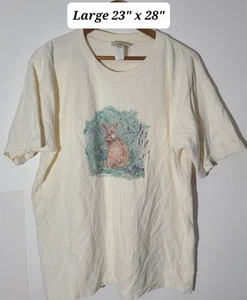 Vintage 90s Northern Reflection Ivory Nature/Deer Large T-Shirt Single Stitch - Bild 1 von 5