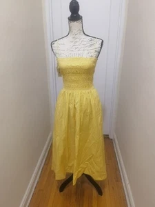 Abito midi Kerry smocked Sunshine nuovo con etichette REFORMATION taglia 6 $200 - Foto 1 di 4