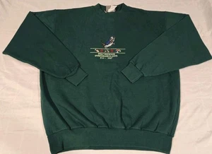 Vintage Wolf Mountain Sweater Mens Large Sportsmans Classic Fishing 90s - Picture 1 of 12