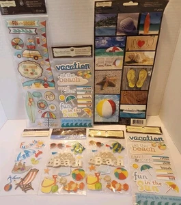 Recollections Beach Vacation Dimensional Scrapbooking Stickers - Lot Of 7 - Picture 1 of 11