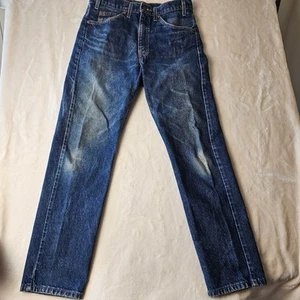 Jeans Levis 505 W32 L30 arancione linguetta blu denim - Foto 1 di 13