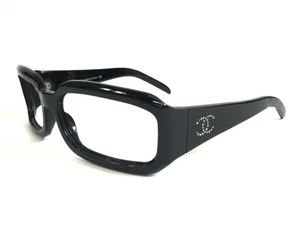Chanel Eyeglasses Frames 5064-B c.501/13 Black Rectangle Crystals 61-17-125 - Picture 1 of 11